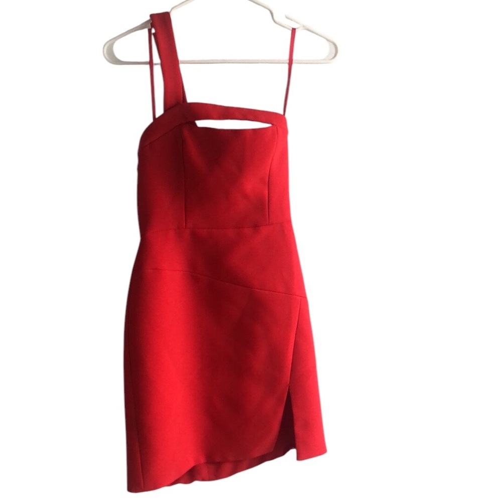 BCBGMAXAZRIA Dayne Fitted Mini Dress Red!!!